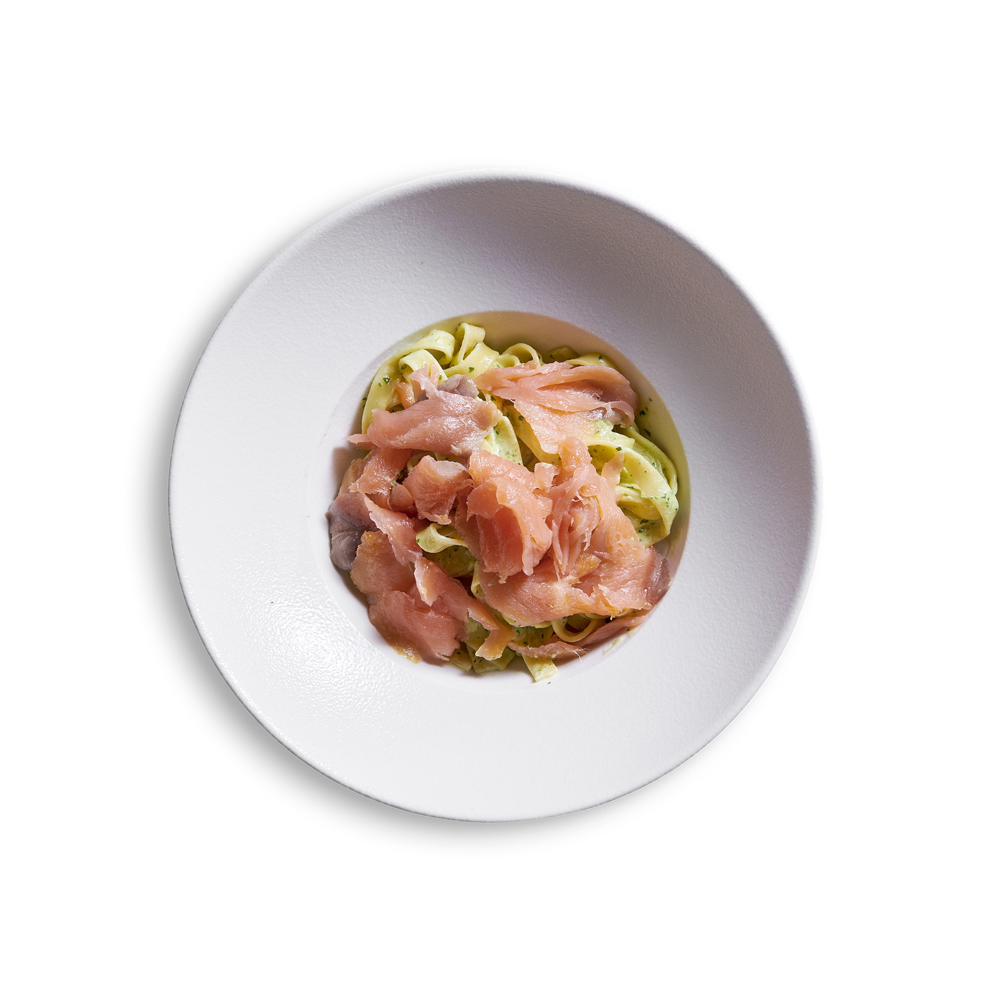 Båndspaghetti m. Røget Laks