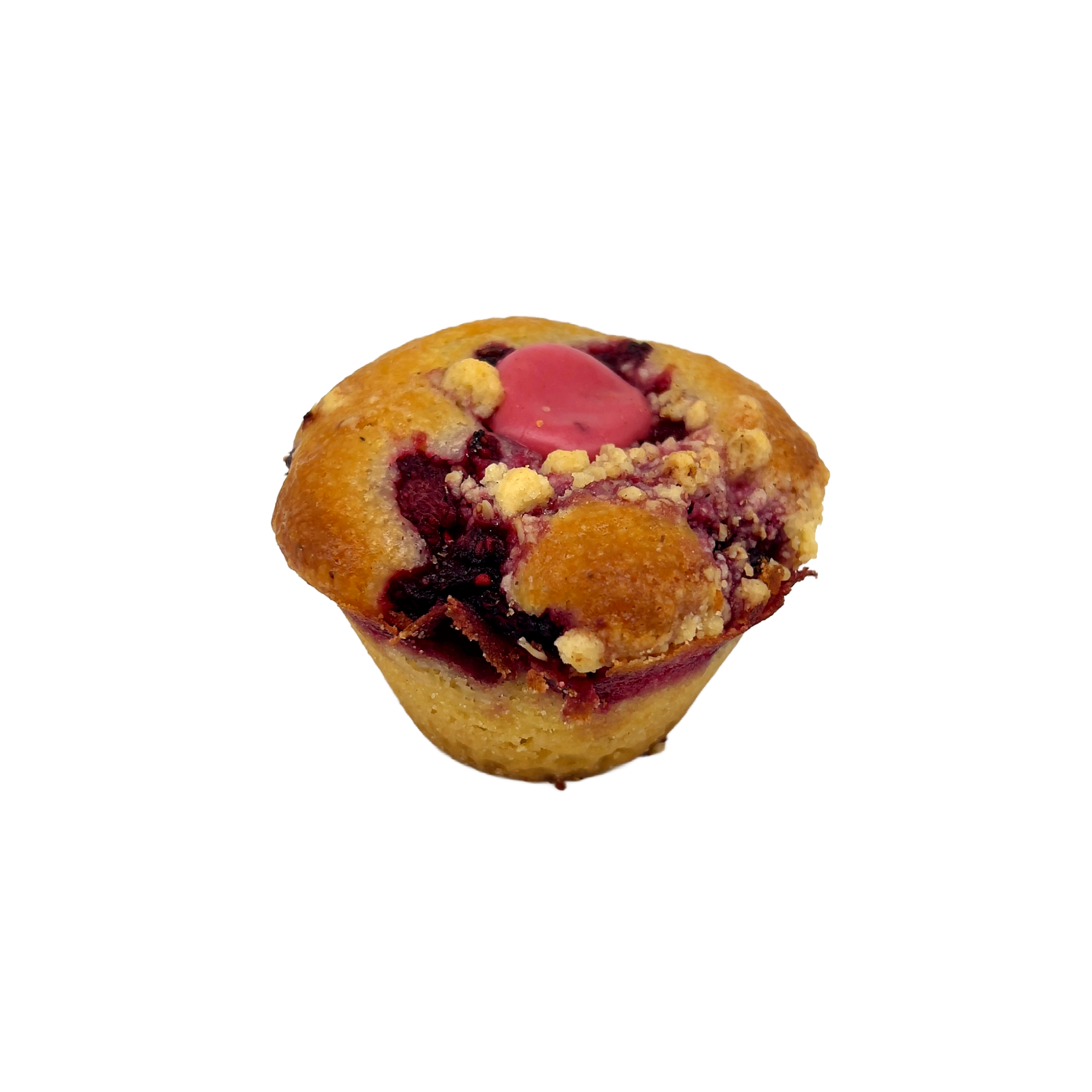 Speltmuffin m. hindbær