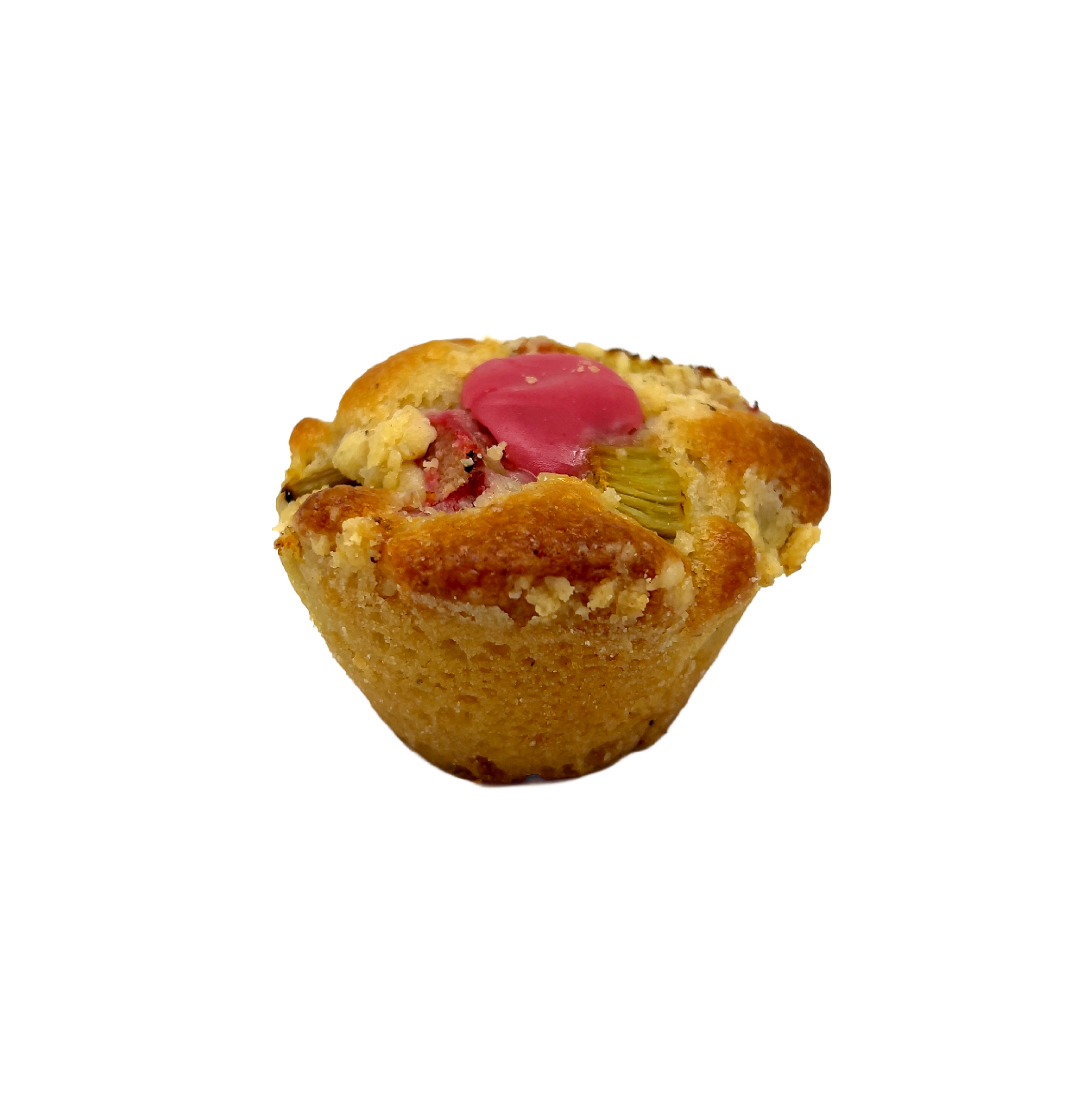 Speltmuffin m. rebarber
