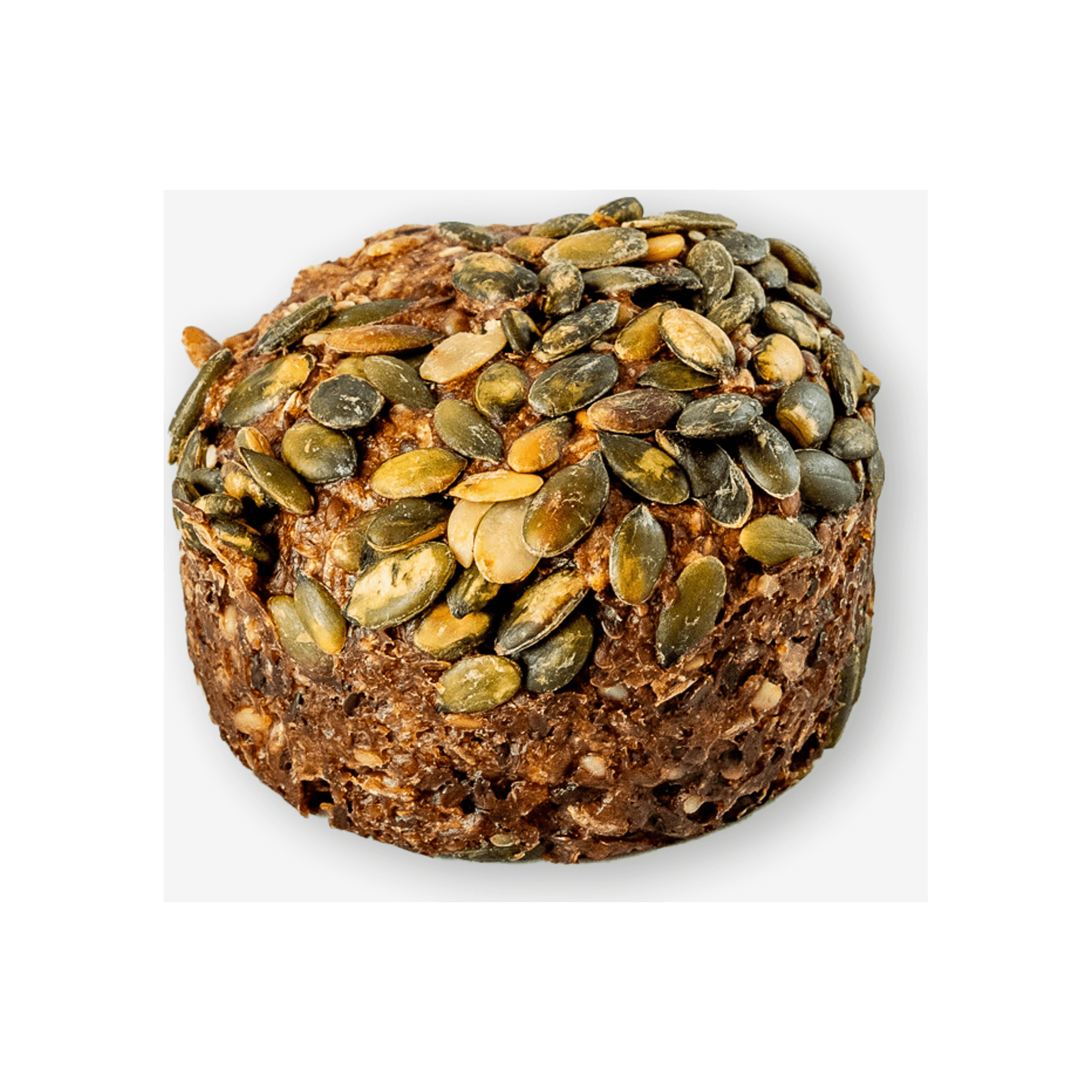 Rugbrødsbolle m. græskarkerner